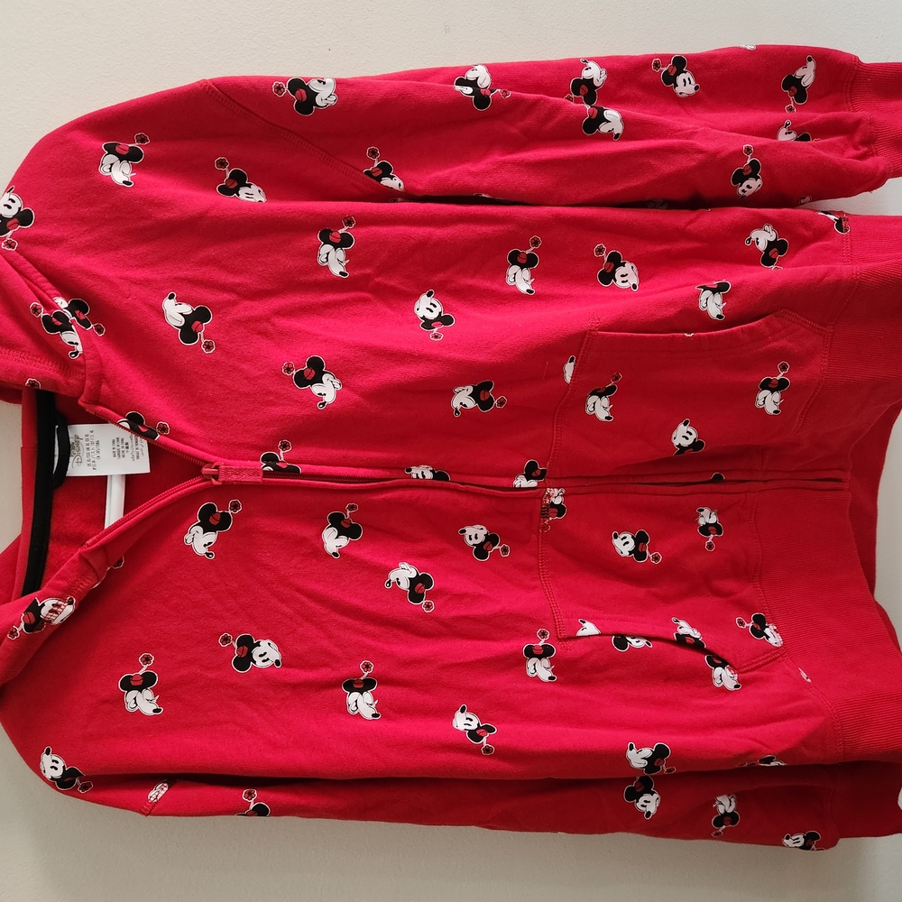 Red Hoodie with Minnie Mouse Print
